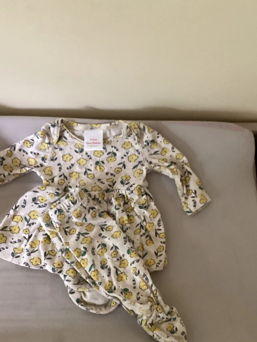 Hanna Andersson Cream and Yellow Floral Baby Matching Set
